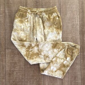Talentless Tie-Dye Jogger Pants - Tan and Cream